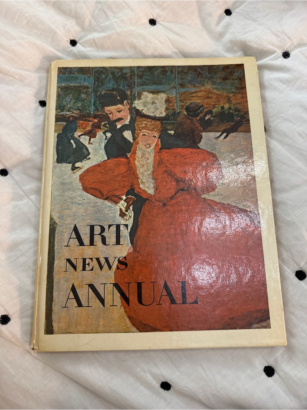 1958 Art News Annual Coffee Table Book in Red and Cream